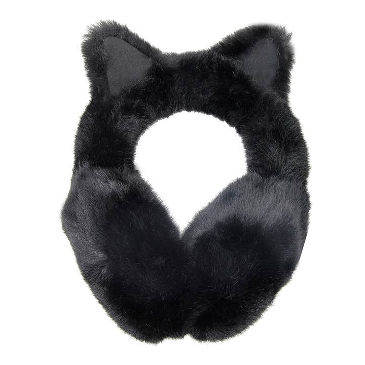Fashion City – wholesale Earwarmers / ear muffs – women's – Solid Faux Fur Earmuffs with Cat Ears