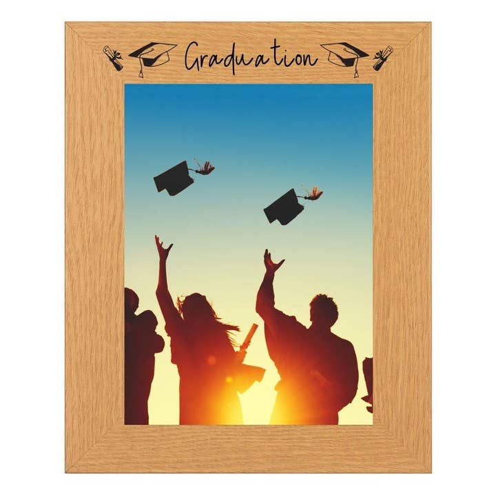 Second Ave Gift Company - Vente Cadres photos - Second Ave Cadre photo en chêne avec inscription « Graduation » 6 x 4