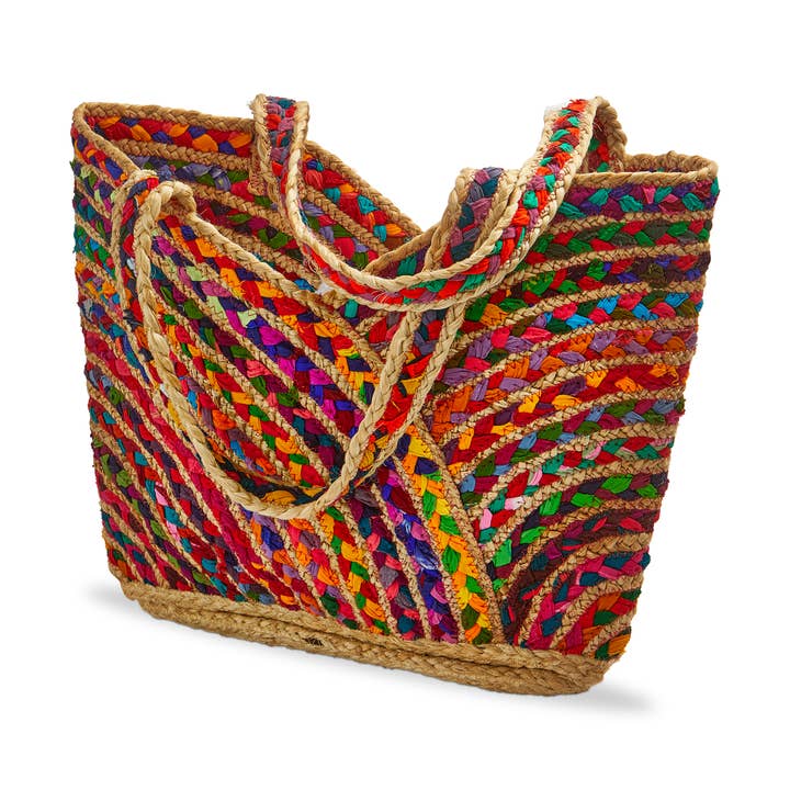 Playa Braided Jute Tote Multi Summer for wholesale by tag