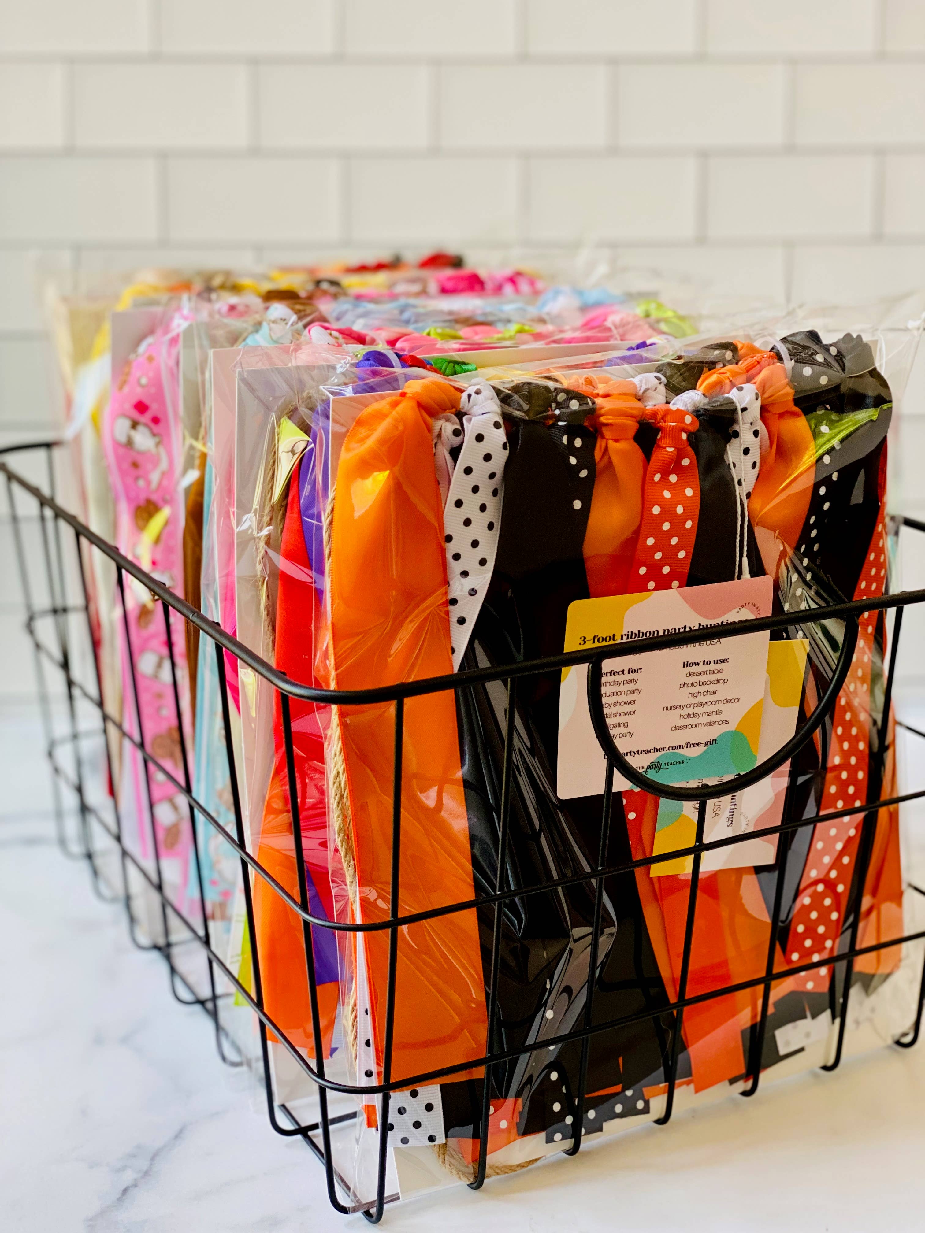 The Party Teacher - Wholesale Bunting/Garland - Primary Colors Ribbon Bunting13