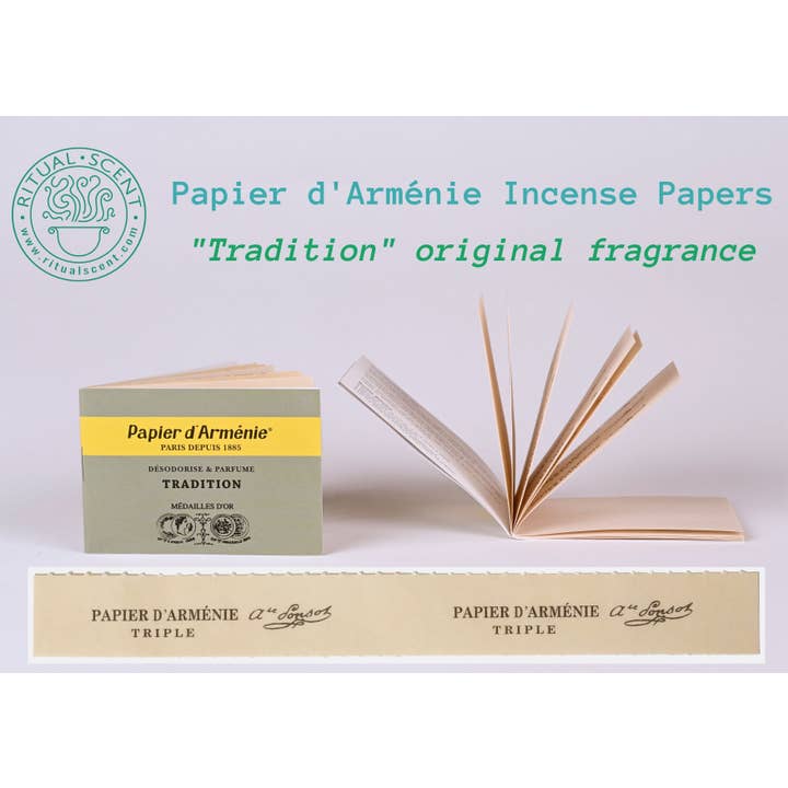 Ritual Scent – wholesale Incense – Papier d'Armenie "Tradition" French Incense Paper Booklet1