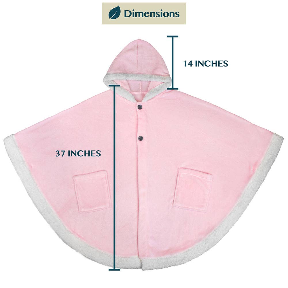Pavilia – wholesale Poncho – Women's – Angel Wrap Hoodie Sherpa Poncho Blanket128