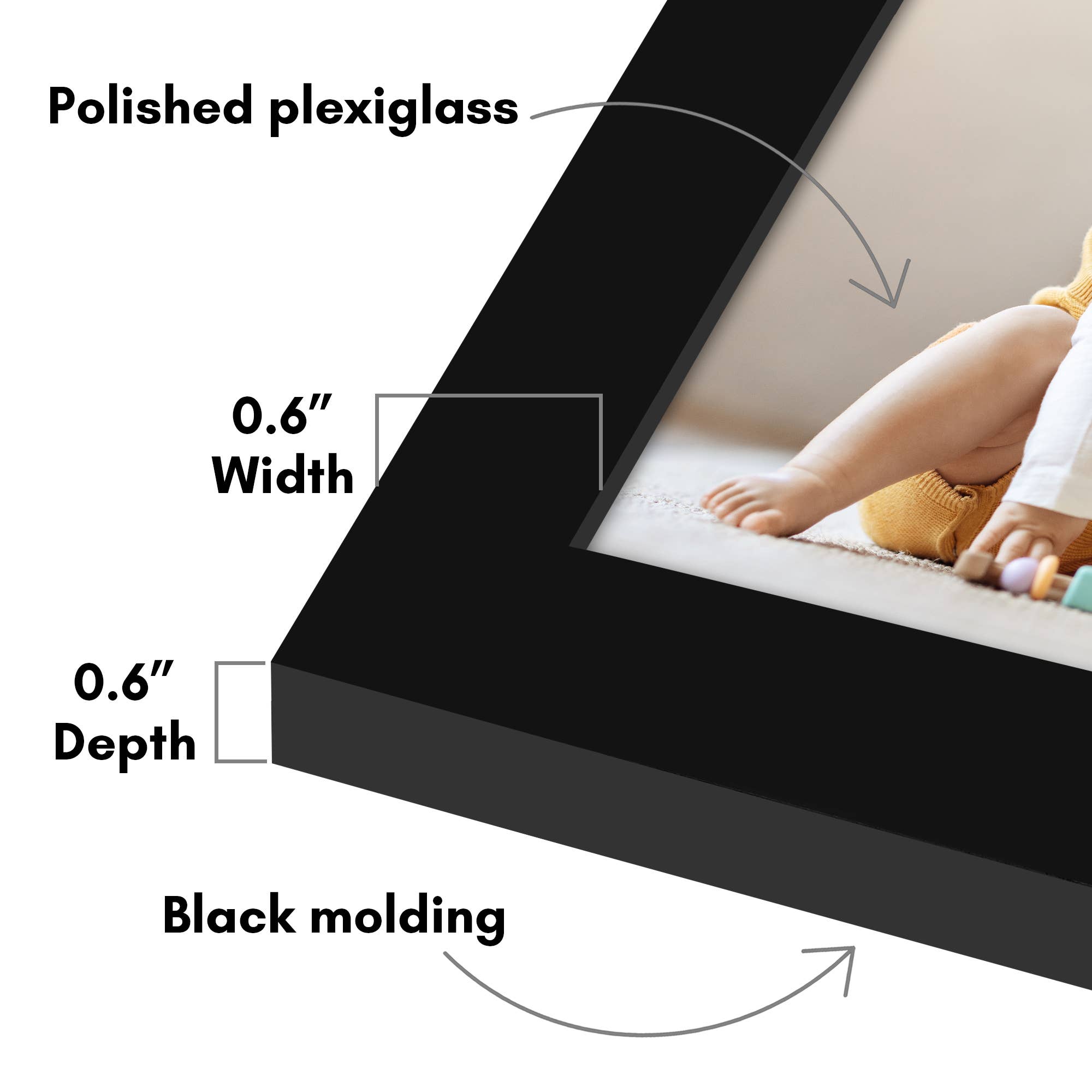 Americanflat - Wholesale Picture Frame - Americanflat 5 Pack Picture Frames Plexiglass Cover10