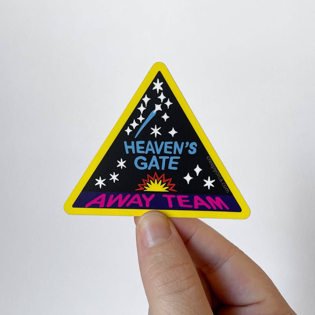 Creepy Orca Supply Company - Wholesale Sticker - Heaven's Gate Away Team Die Cut Sticker1