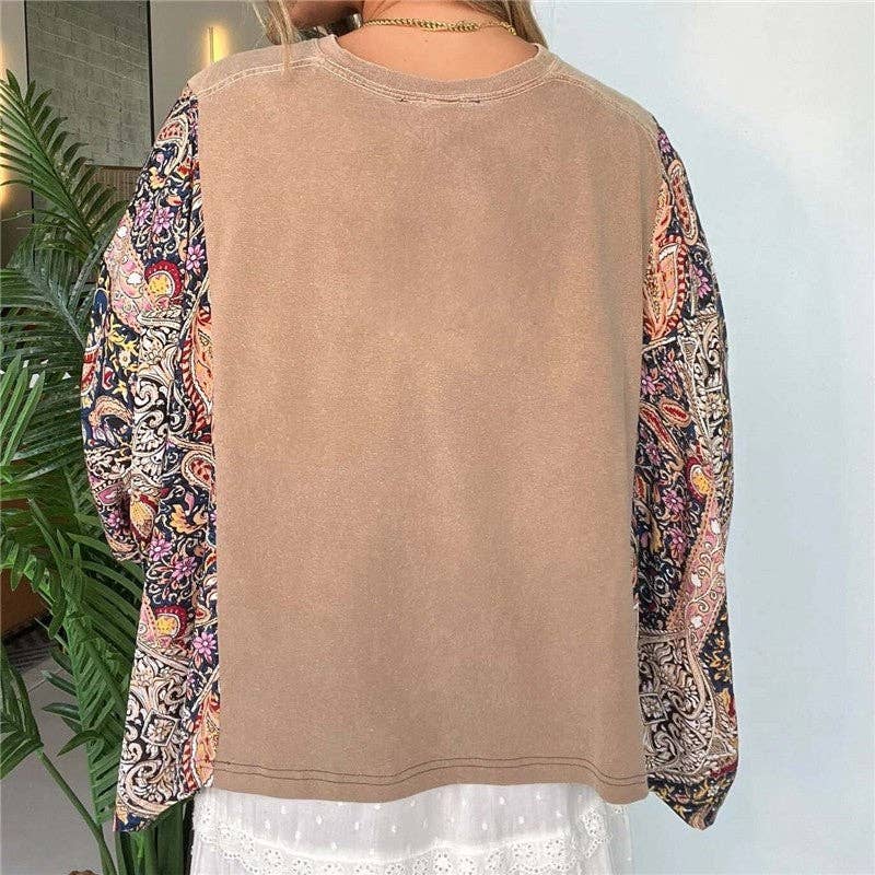 kycozy – Engroshandel T-shirt med print - Dame – Trykt top med flagermusærmer i løs pasform3