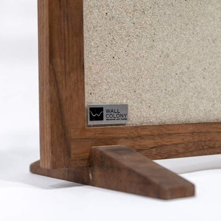 Wall Colony - Vendita all'ingrosso Decorazioni da tavolo - Fattoria formica fatta a mano con supporto (noce)2