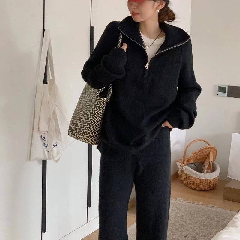 Marayn – Conjuntos Casual - Mulher por atacado – Conjunto de Malha Suave Estilo Aconchegante para Outono Inverno4