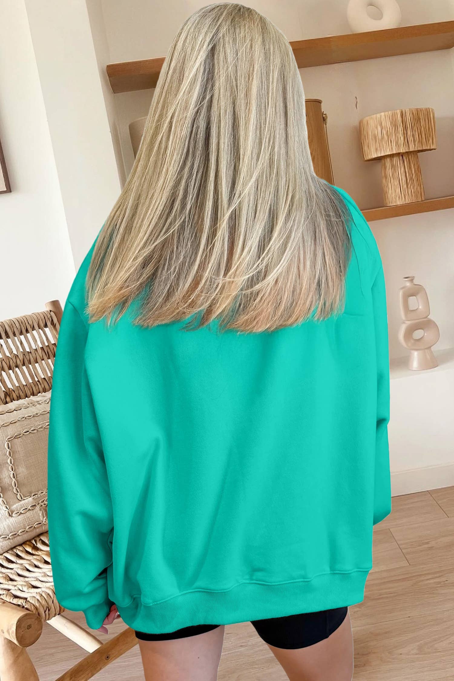 66DISCO - Wholesale Sweatshirt - Women's - 66 Plus Size Blessed Embroidered Mock Neck Sweatshirt (S-4X)6