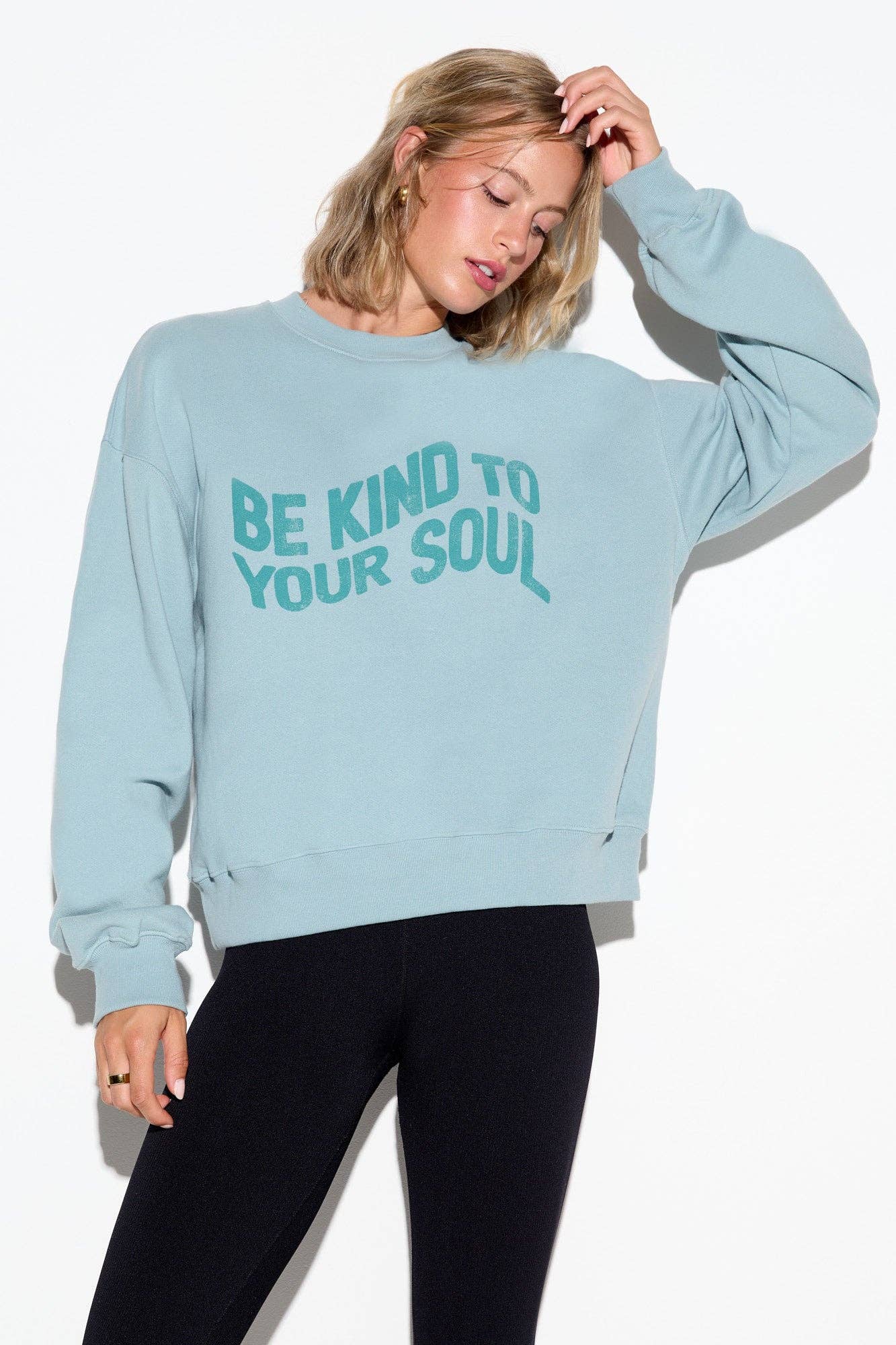 OASIS BLUE Kind Soul La Brea Crew for wholesale on Faire