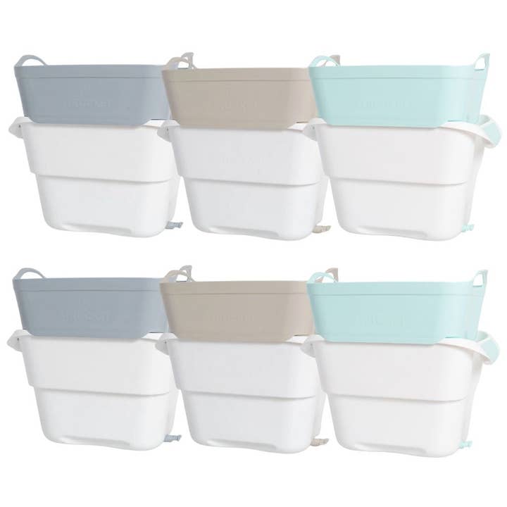 Strucket 19L – 6 Pack Assorted (2 Aqua + 2 Sand + 2 Gray) for wholesale by Strucket