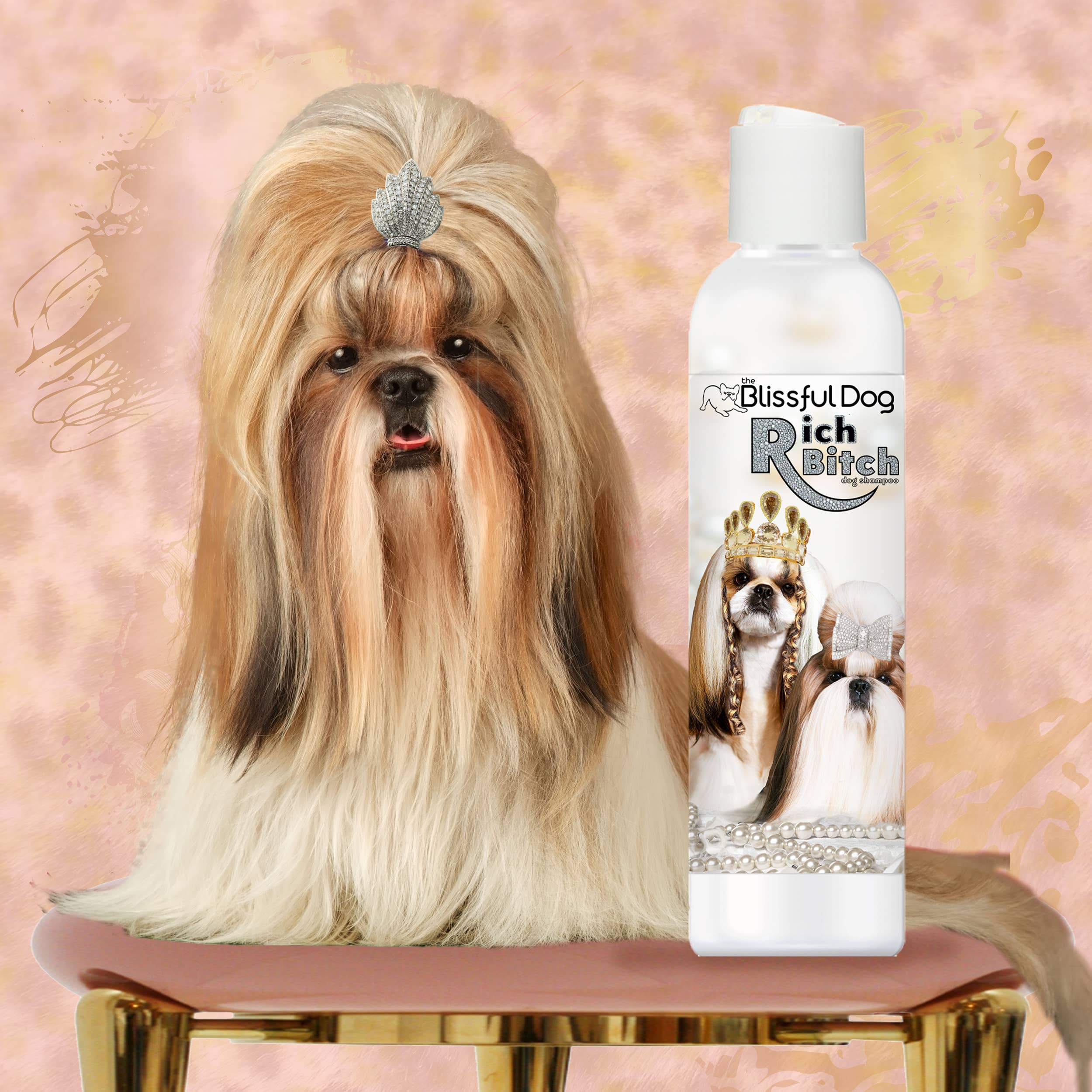 The Blissful Dog - Wholesale Pet Shampoo - Dog - Rich Bitch Dog Shampoo Luxury Diva Dog Cleanser 4, 8 & 16 oz2
