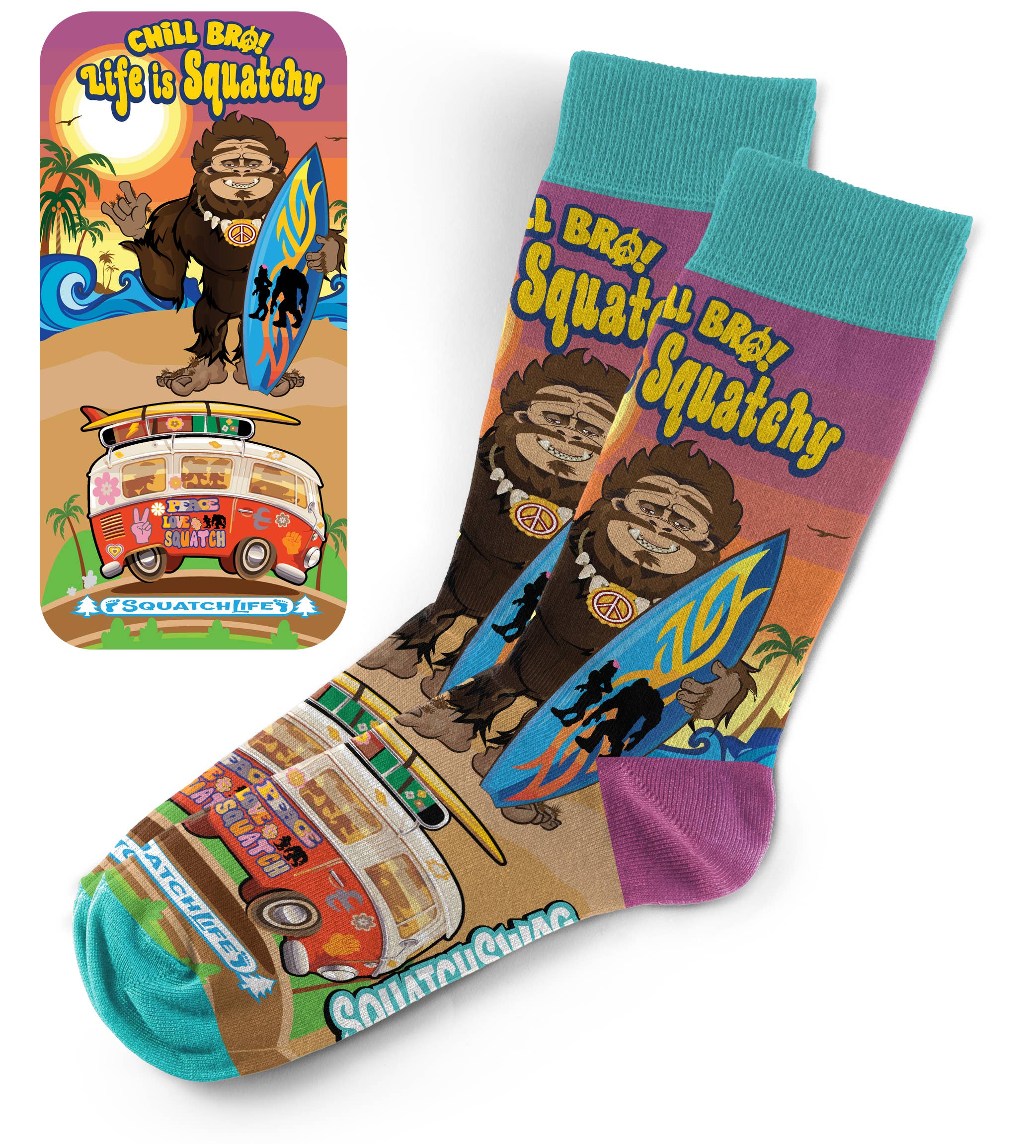 SquatchSwag - Venta al por mayor Calcetines - Unisex - Calcetines Bigfoot - Calcetines BillyBob Bigfoot Fun17