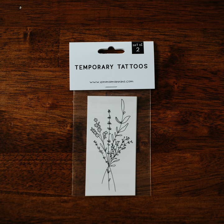Saint & Company - Wholesale Temporary Tattoo - Handpicked Florals Temporary Tattoo