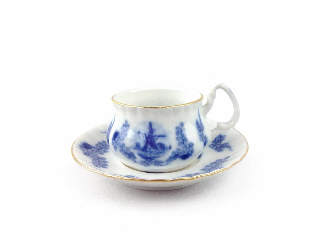 European Heritage Gifts - Wholesale Tea Set - Delft Victorian Mini Tea Set Cup and Saucer0