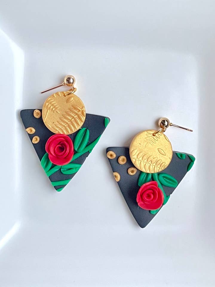 Blommig Polymer Clay örhängen för wholesale av Clay’d By Whit