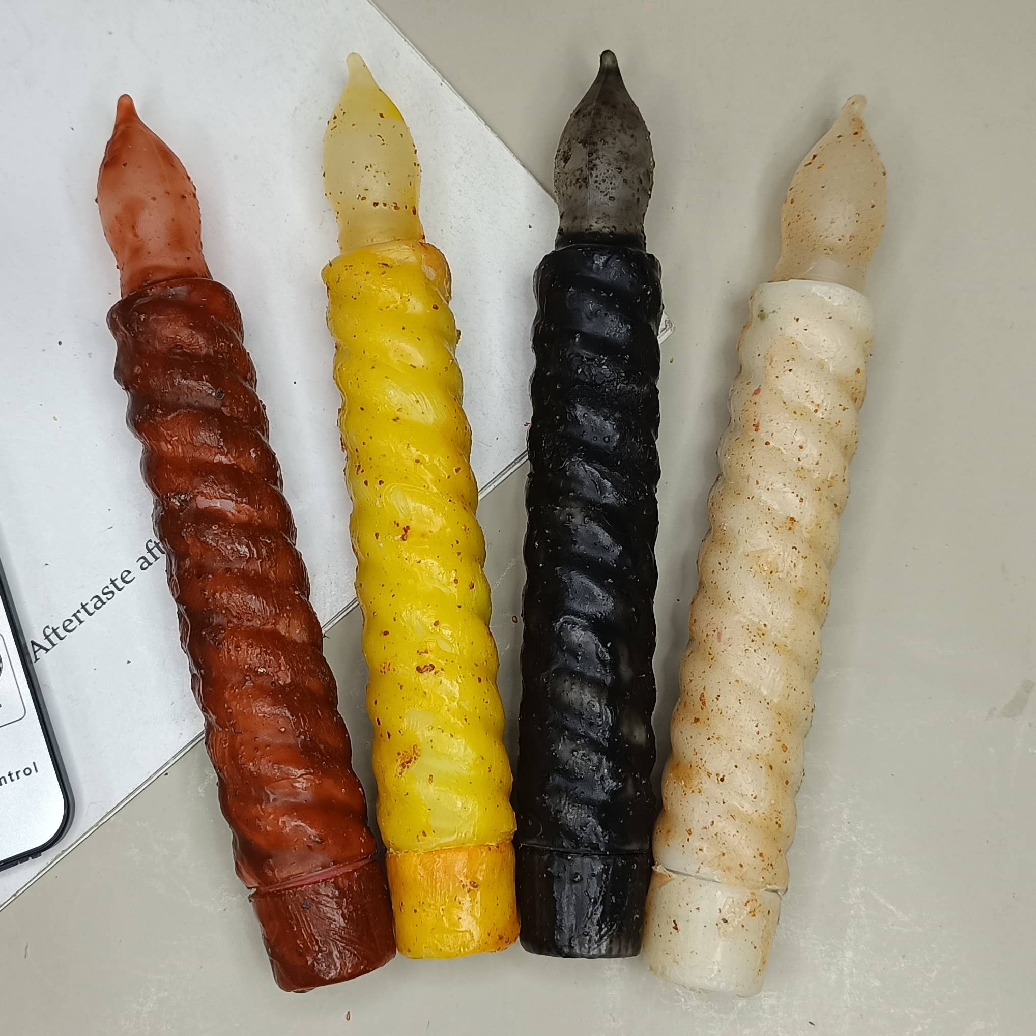 Candles Meta - Wholesale Tapered candle/candlestick - 6-Pack Real Wax Coated Remote Control LED Taper Candles0