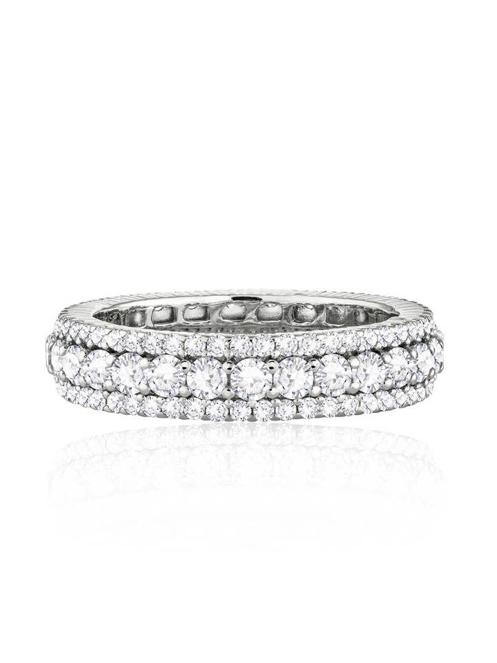 Silver Pave Eternity Band for wholesale by ZAXIE by Stefanie Taylor