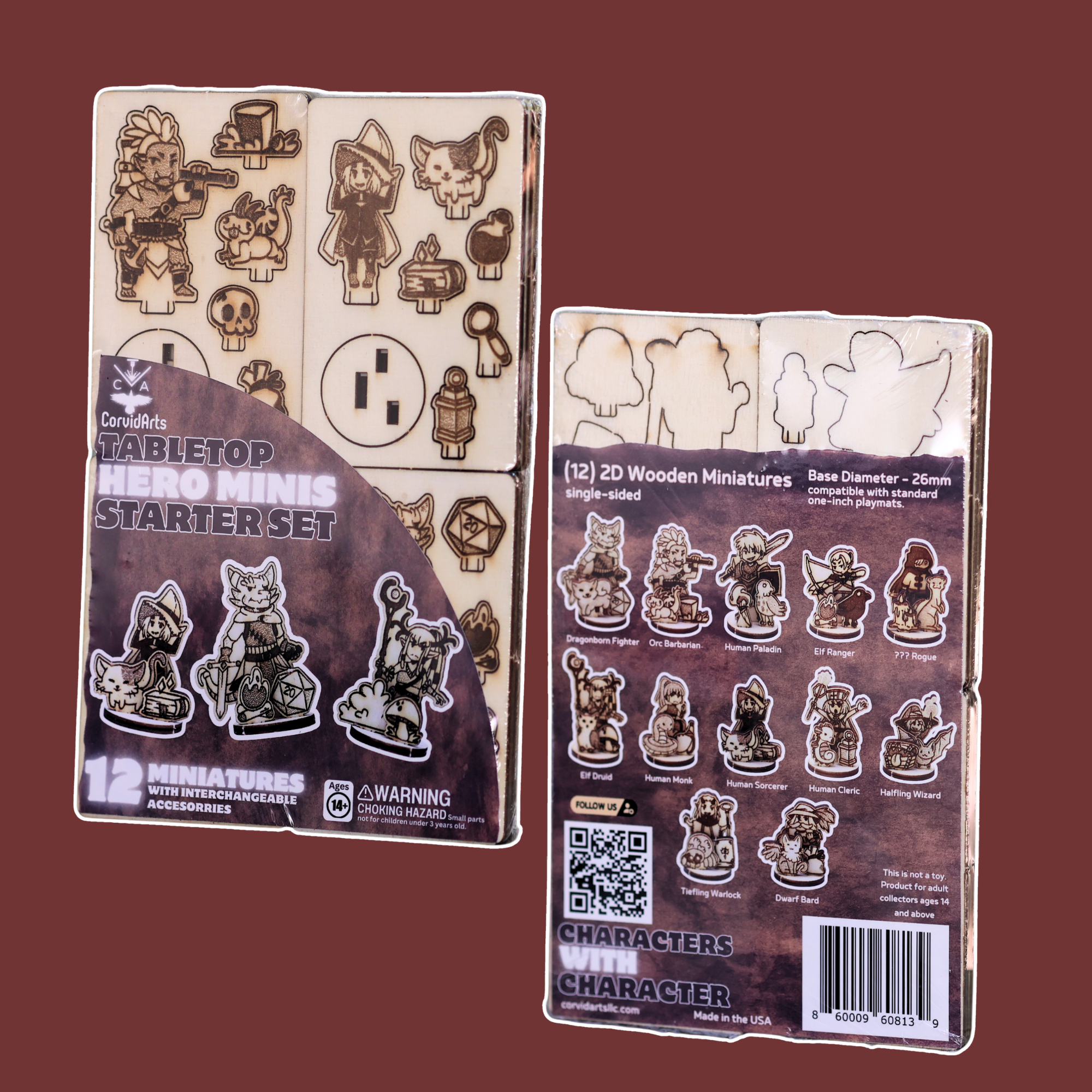 CorvidArts - Wholesale Board Game - Heros Tabletop Miniatures (Set of 12)5