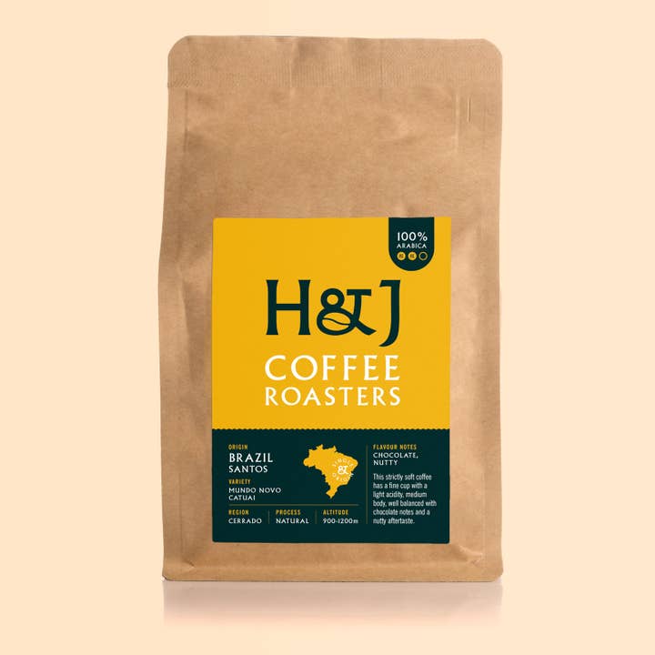 Brazil - Santos Coffee 227g & 1Kg for wholesale by GB Chocolate Makers Ltd