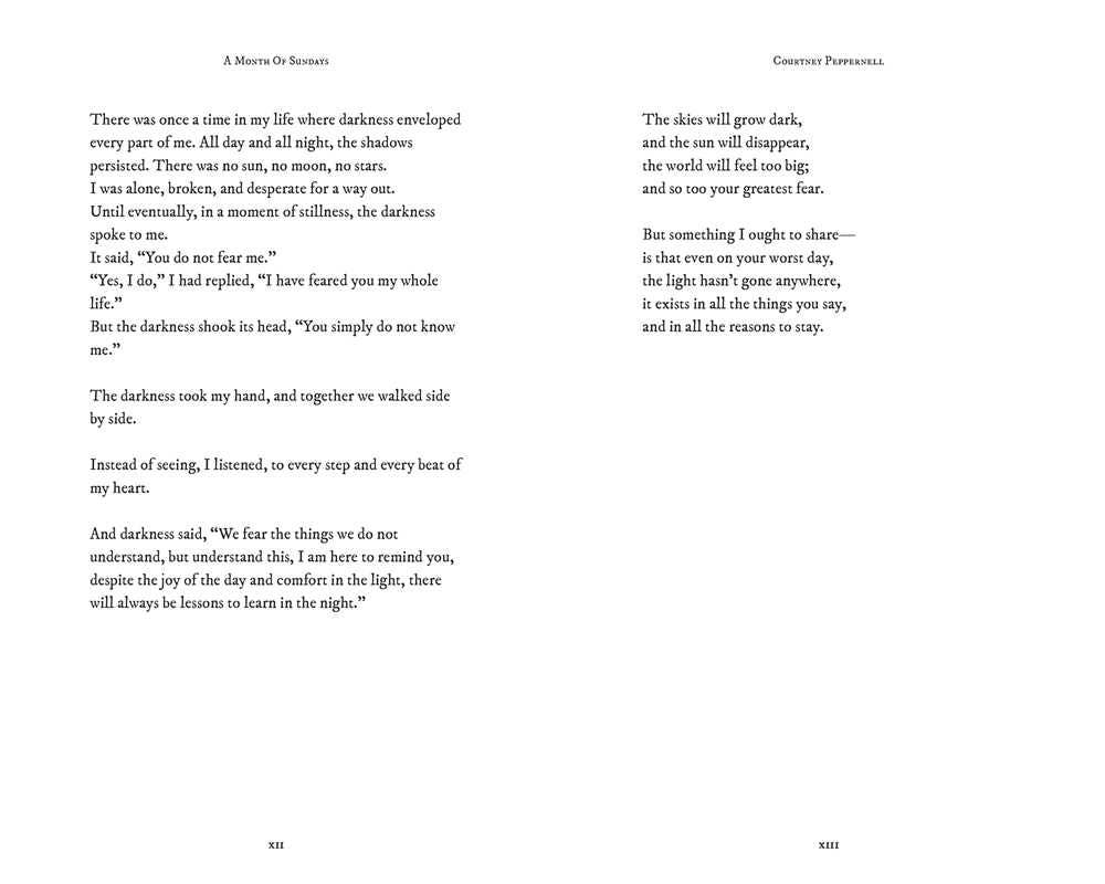 Simon & Schuster - Wholesale Poetry & Drama - Month of Sundays by Courtney  Peppernell5