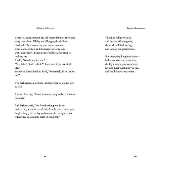 Simon & Schuster - Wholesale Poetry & Drama - Month of Sundays by Courtney Peppernell5