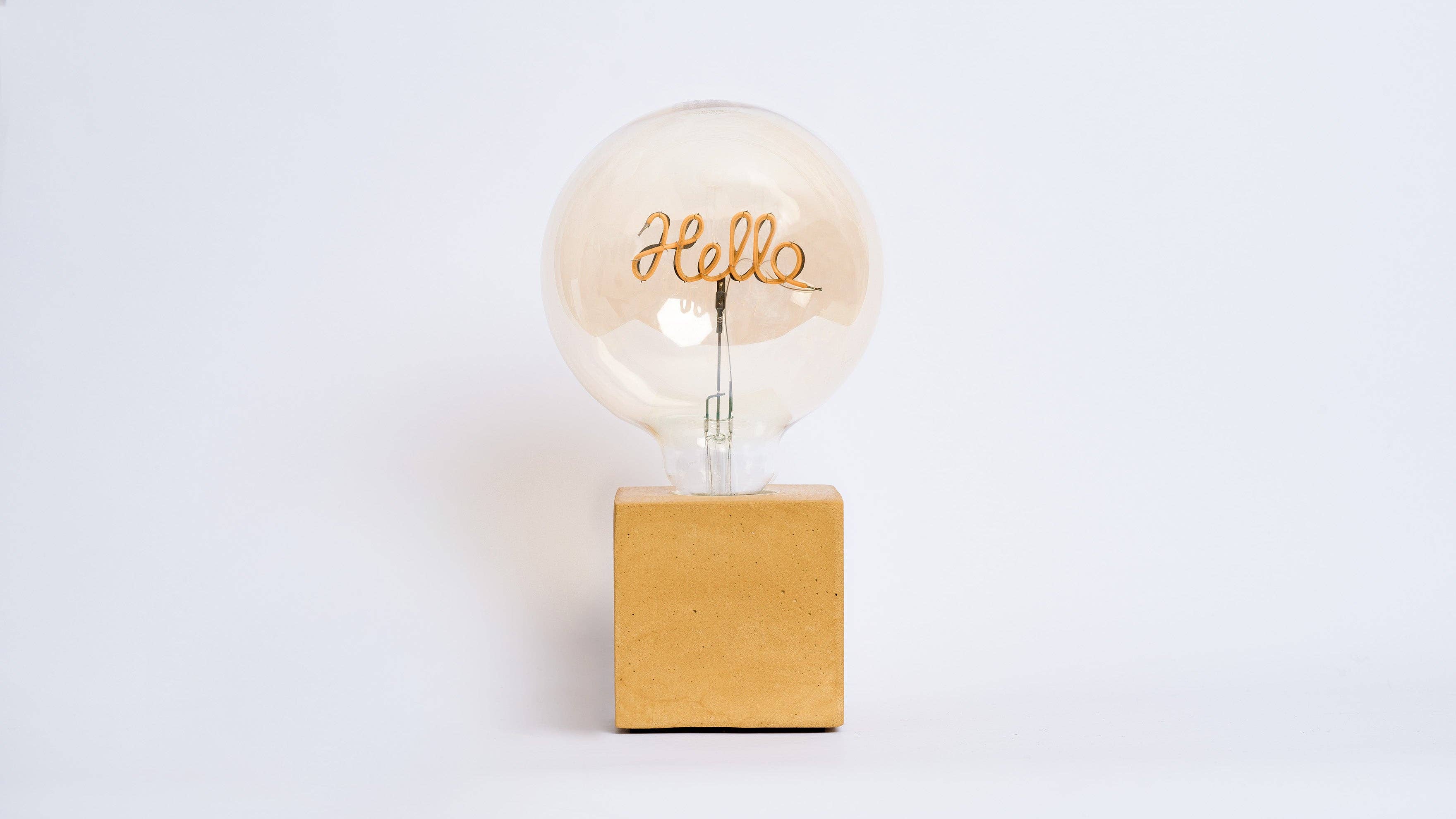 Junny - Wholesale Accent/Desk Lamp - Hello Lamp - Yellow Concrete1