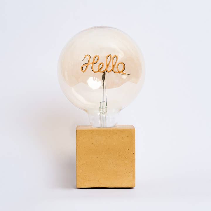 Junny - Wholesale Accent/Desk Lamp - Hello Lamp - Yellow Concrete1