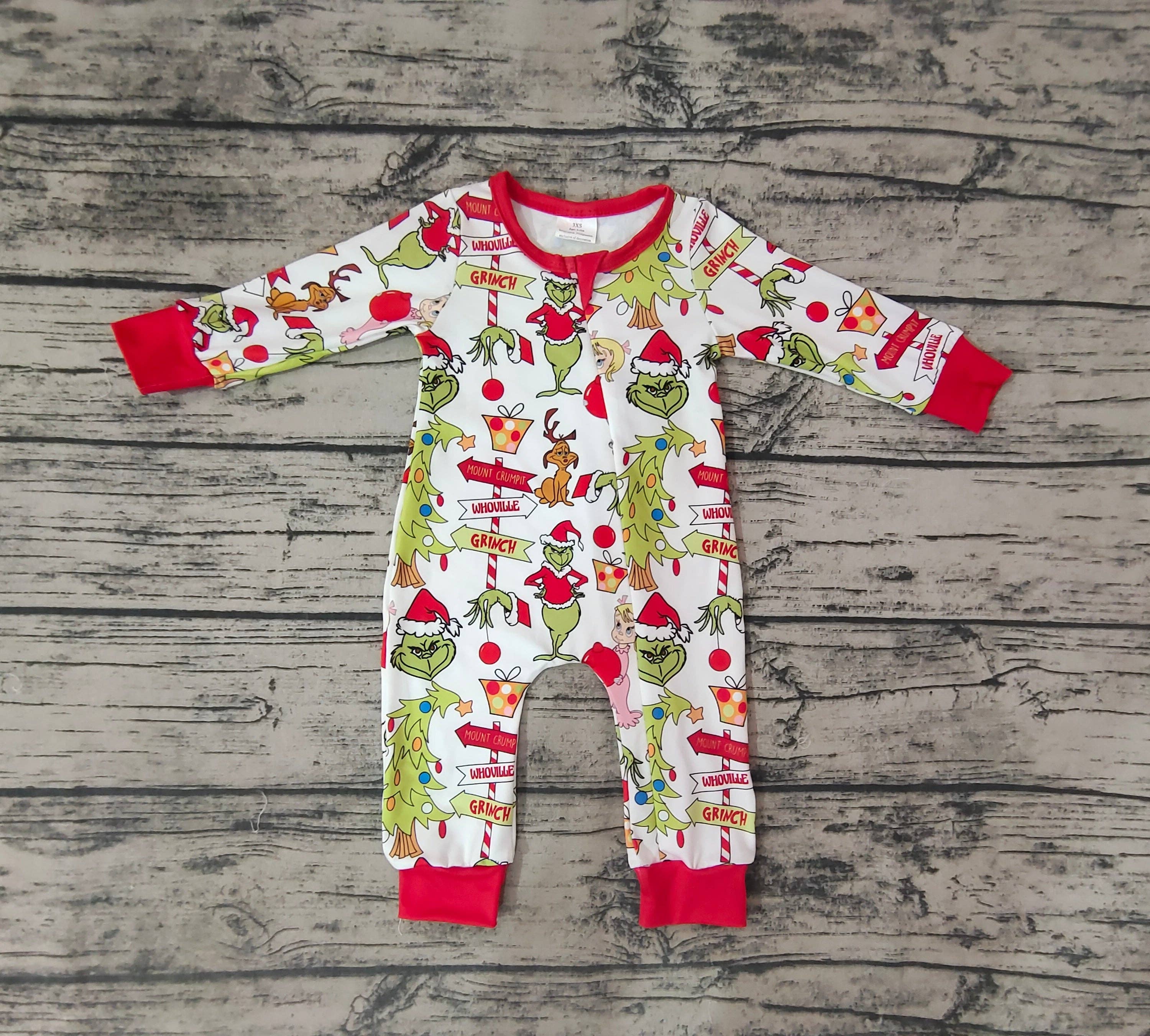 Aier Wholesale - Wholesale Jumpsuit - Baby - Baby Boys Christmas Frog Zip Rompers2
