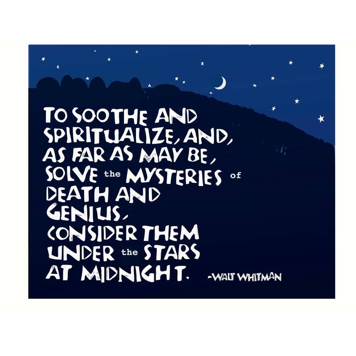 Card T033 Under the Stars at Midnight -- Walt Whitman for wholesale by ArtLight Media