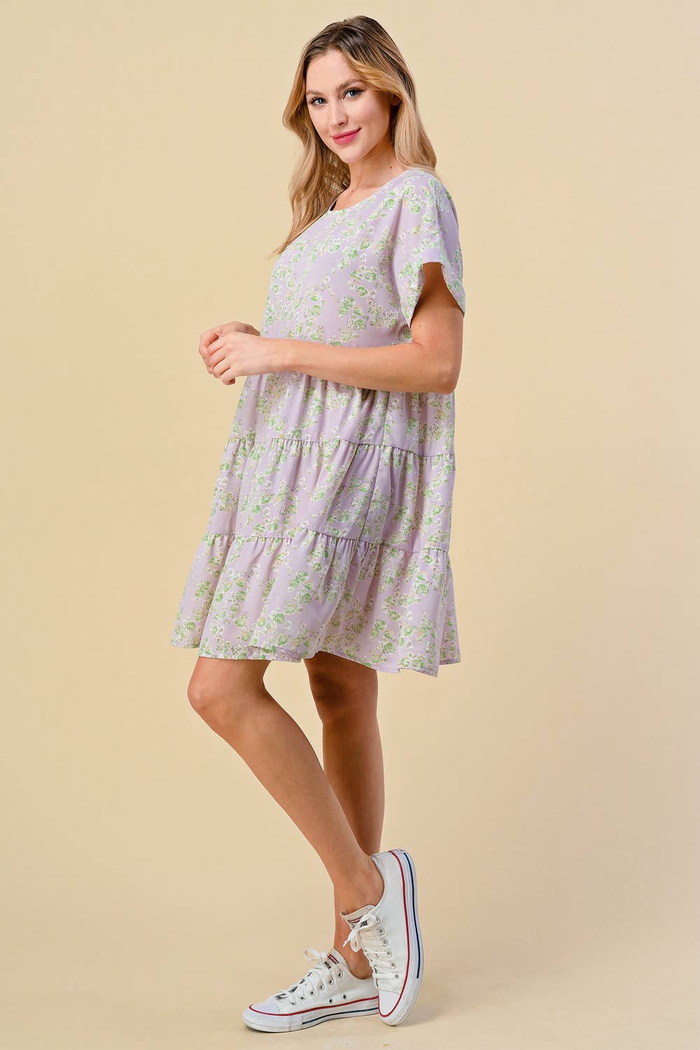 Lily Gray – Engroshandel Kjole - Dame – AD0214A - LAVENDEL - REGELMÆSSIG STØRRELSE3