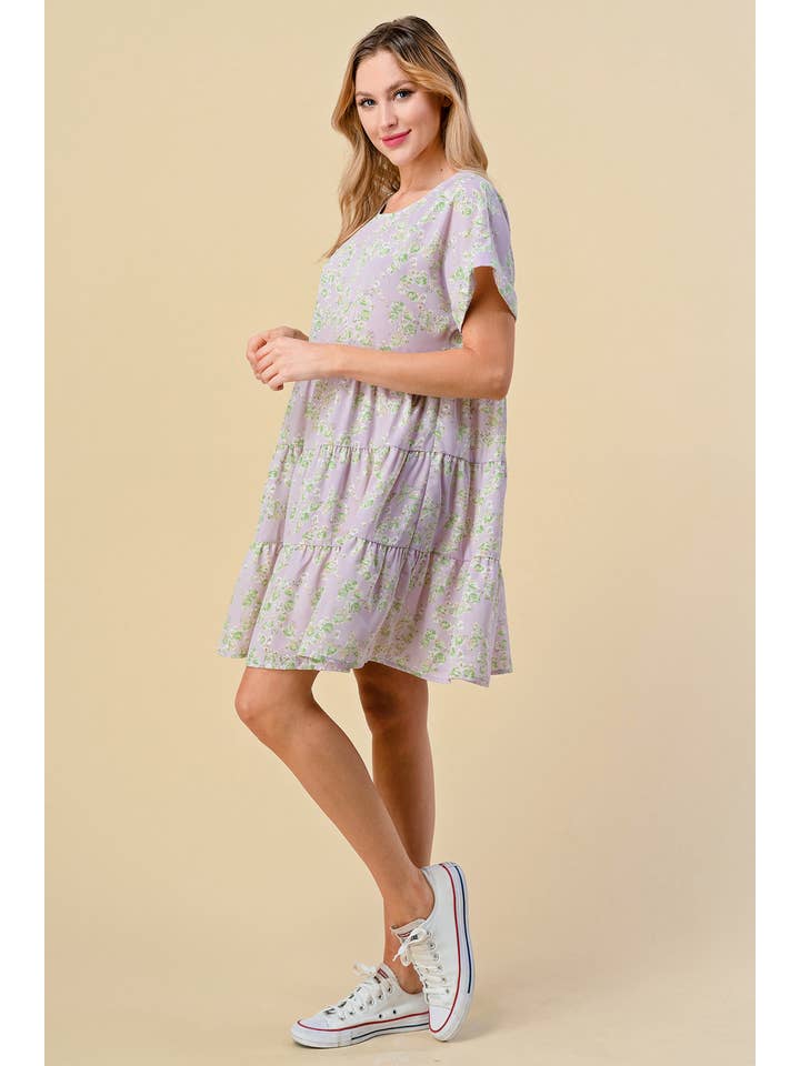 Lily Gray – Engroshandel Kjole - Dame – AD0214A - LAVENDEL - REGELMÆSSIG STØRRELSE3