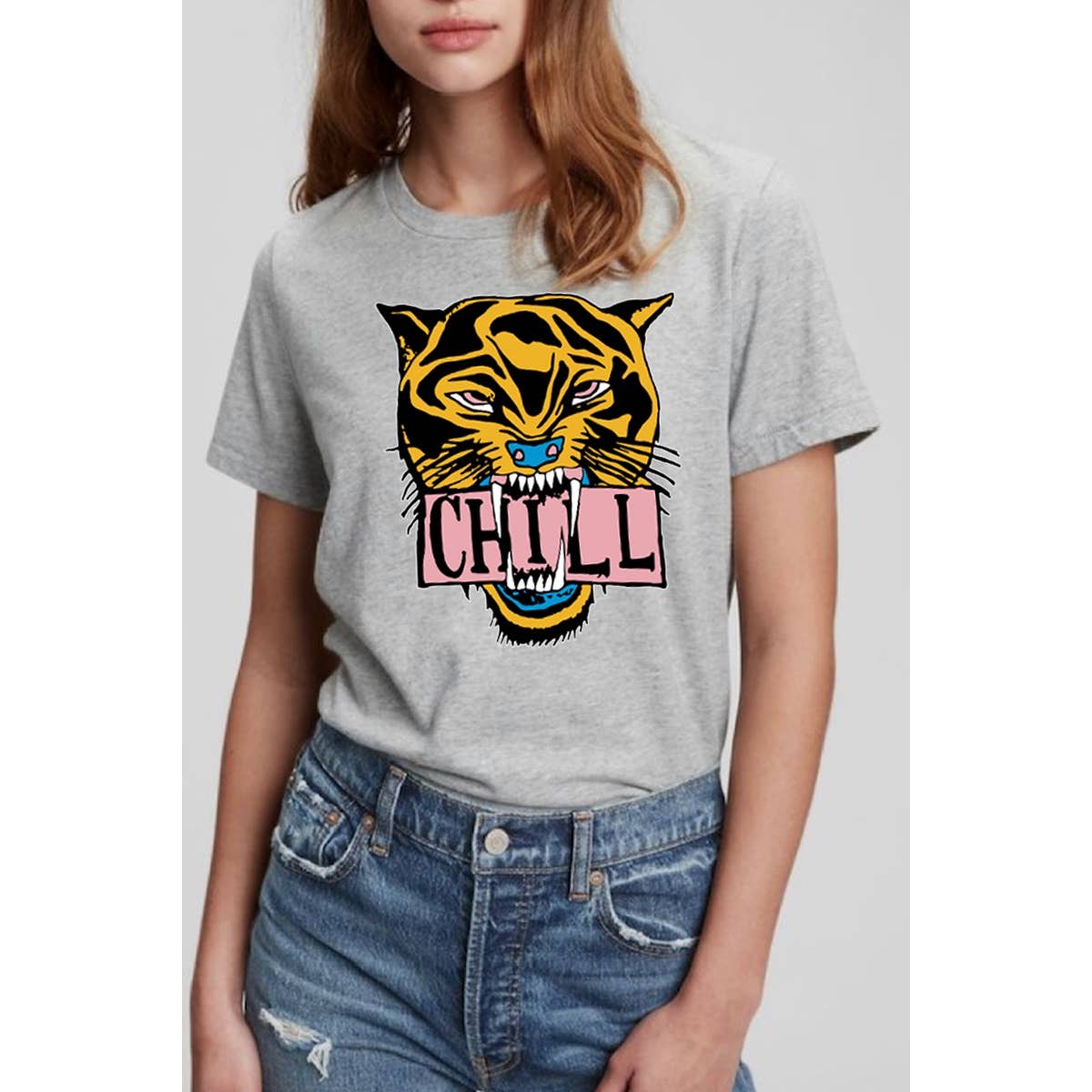 crashangel.us - Wholesale Screen Printed T-Shirt - Women's - CHILL GRAPHIC TEE1