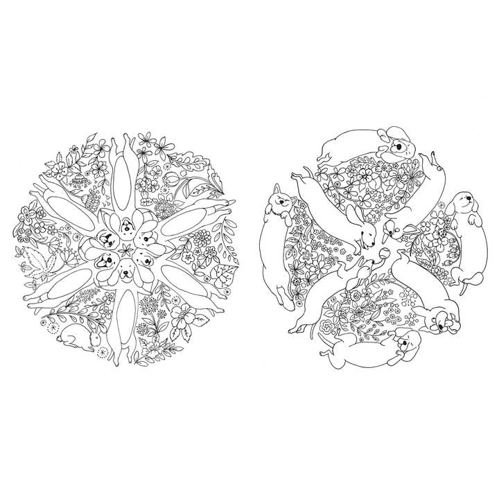 Hachette Book Group - Wholesale Coloring & Activity Book - Adult - A Million Dogs Coloring Book1