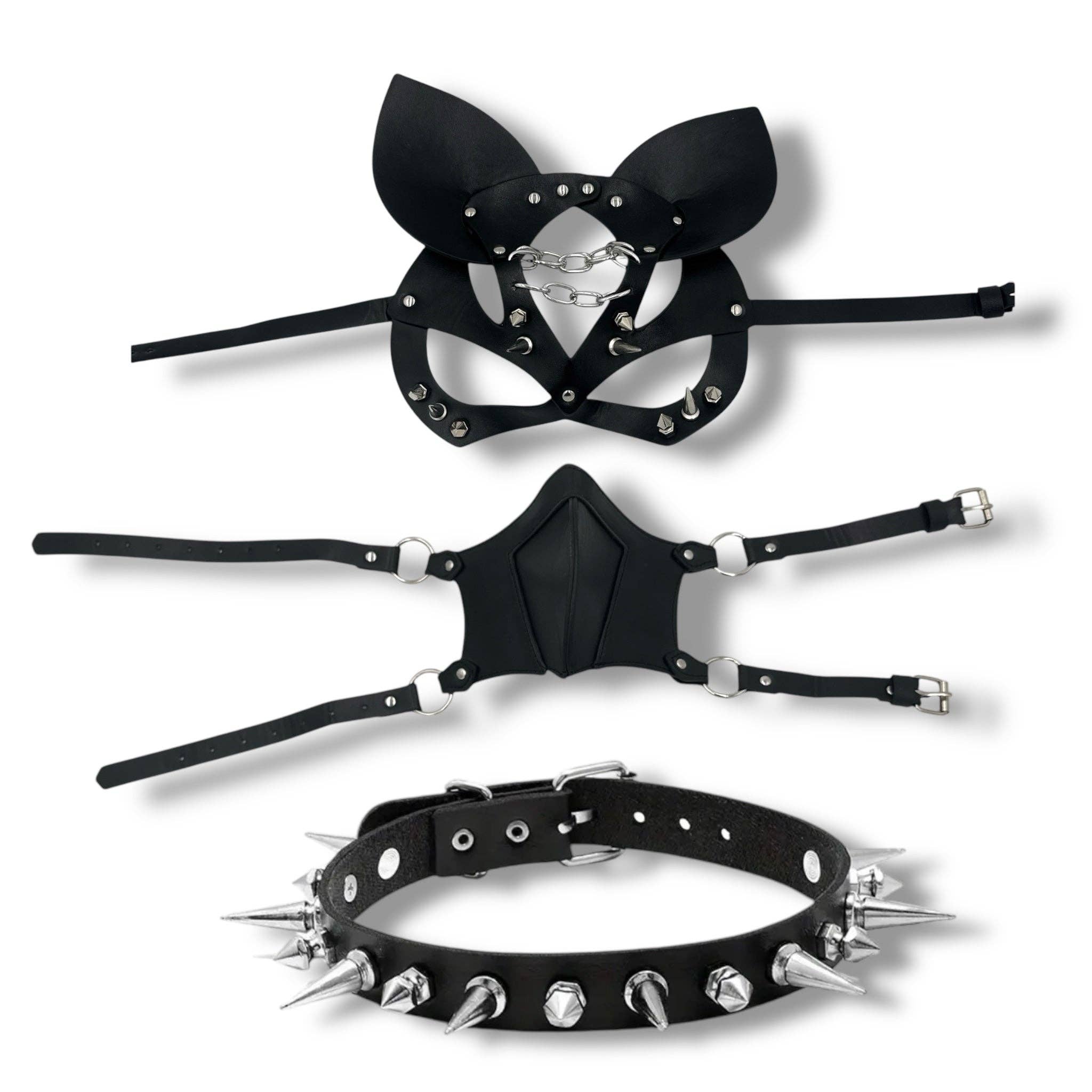Kinky Pleasure - Wholesale Sex Toy - Kinky Pleasure - T162 - Roleplay Mask Set 3 Pieces0
