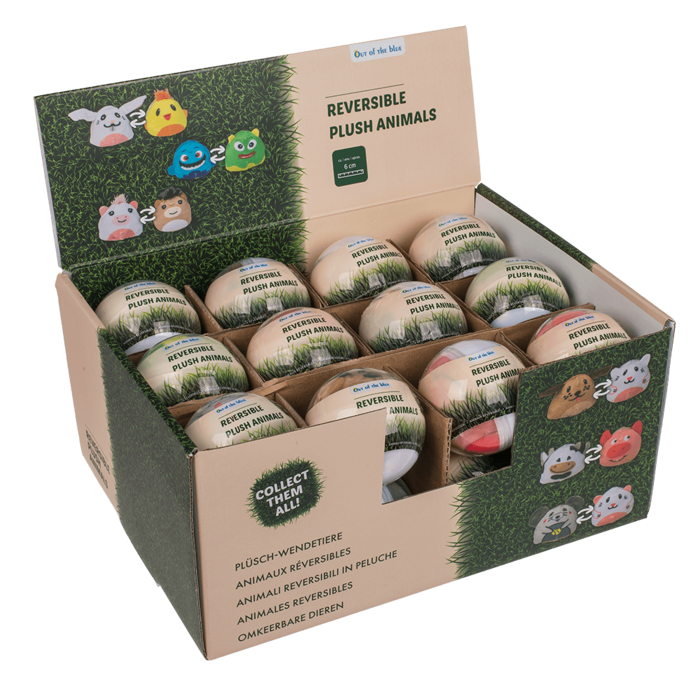 Out of the blue KG - Wholesale Stuffed/Plush Toy - Kids & Baby - Reversible Plush Animals in Capsule,2