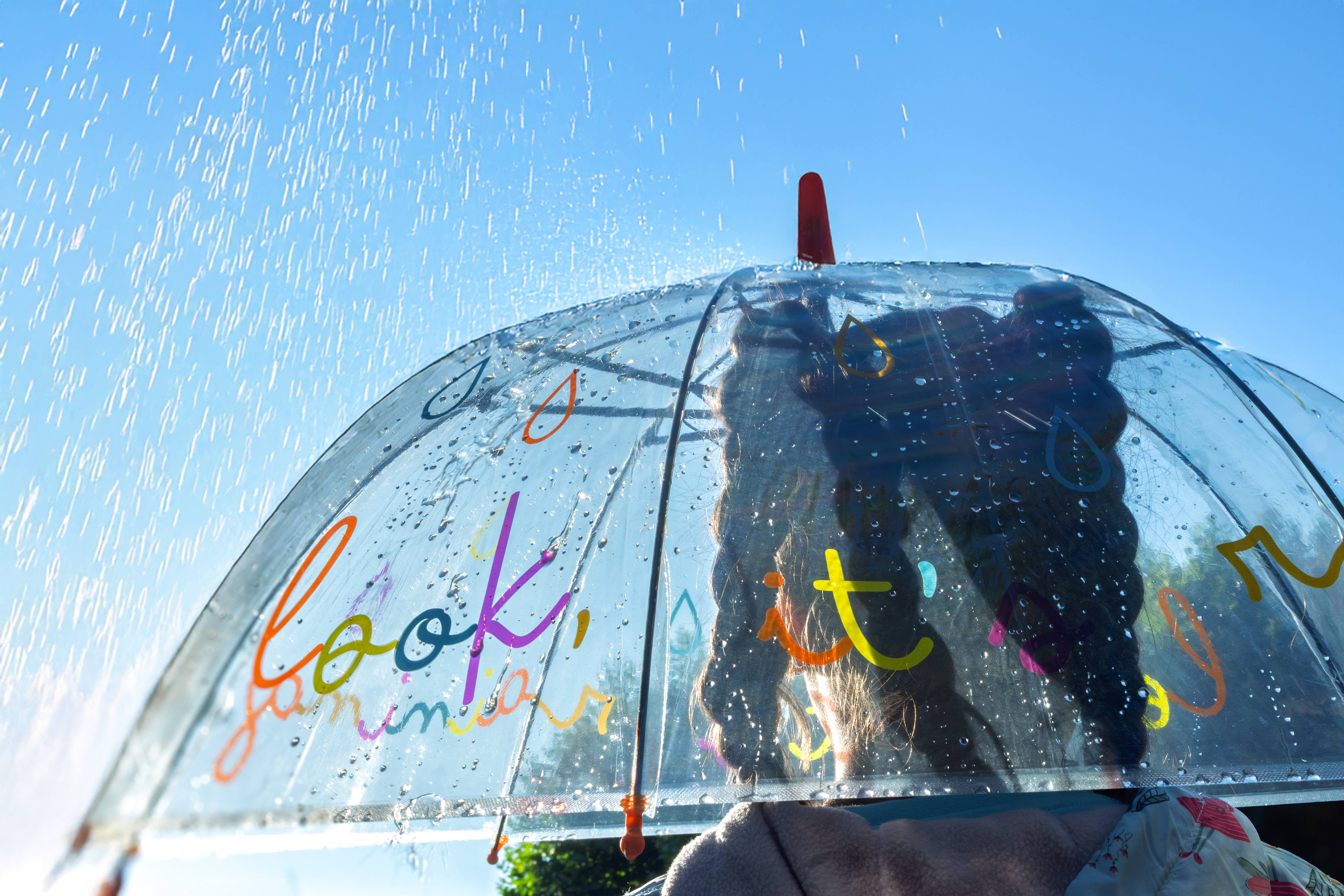 Fisura - Wholesale Umbrella - Kids - Transparent children's umbrella "look, it's raining!"2