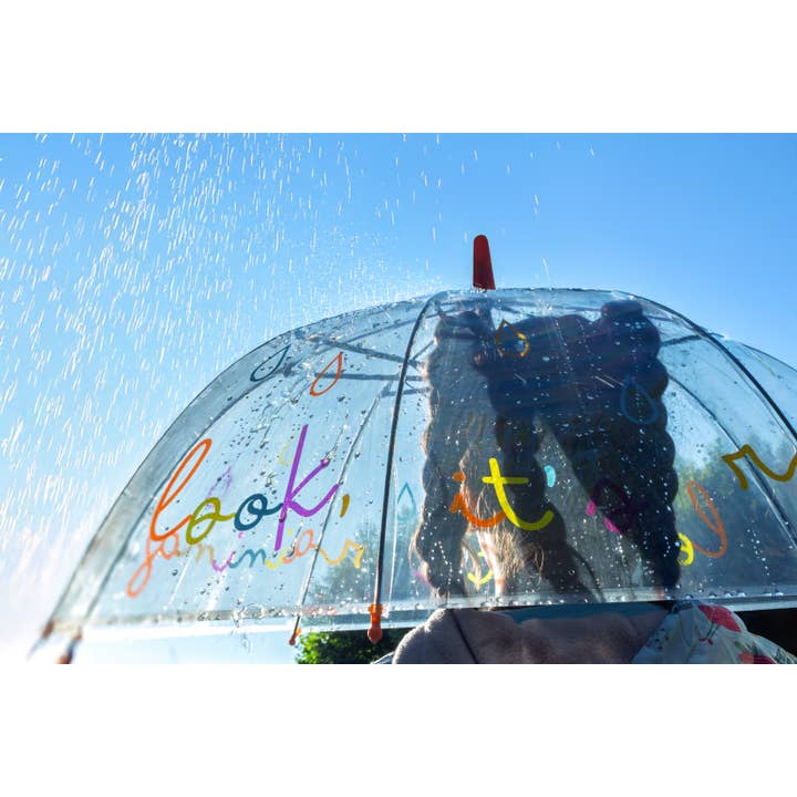 Fisura - Wholesale Umbrella - Kids - Transparent children's umbrella "look, it's raining!"2