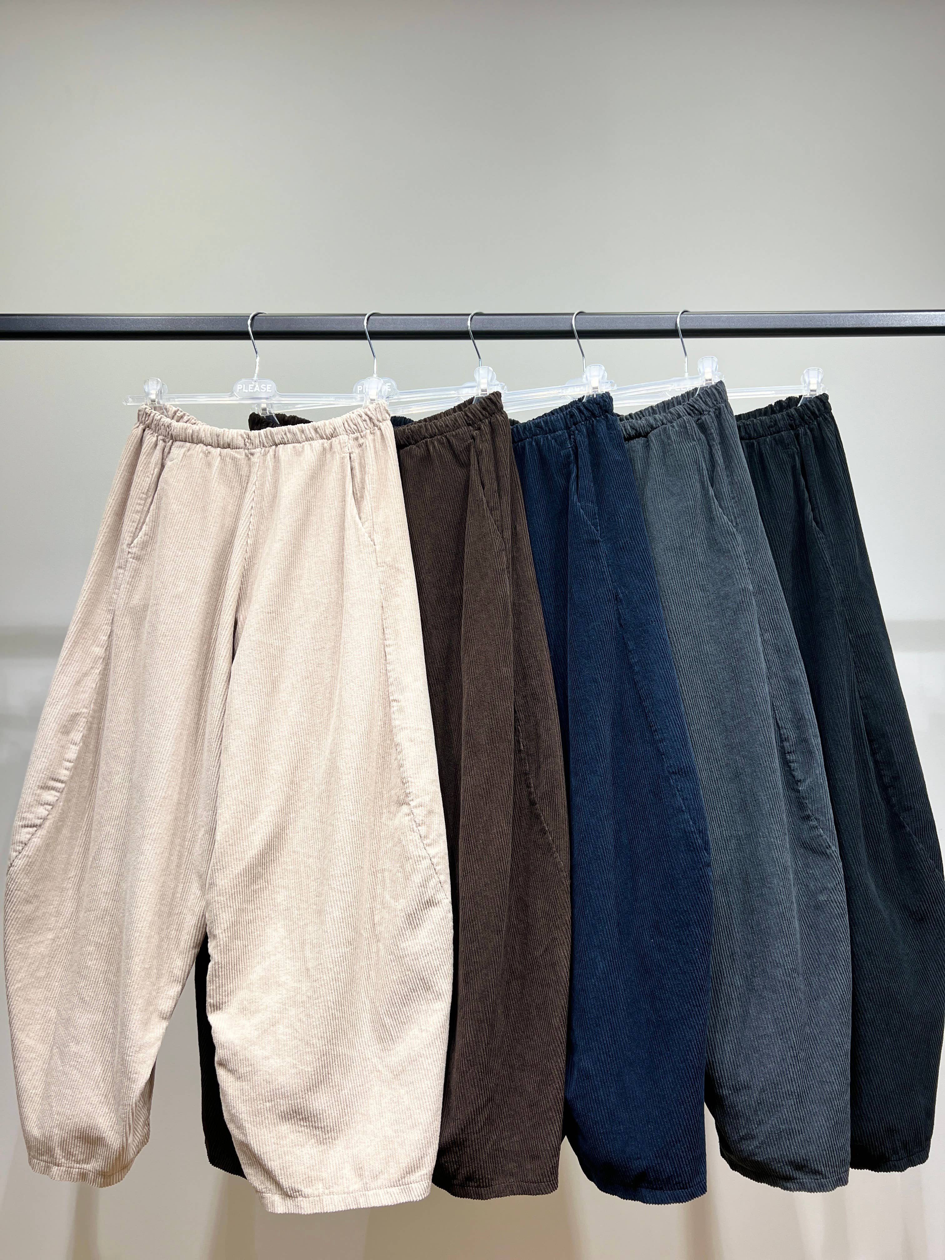 L'Emotion – wholesale Pants – Women's – Balloon Pants Elastic Waist Corduroy 100% Cotton10