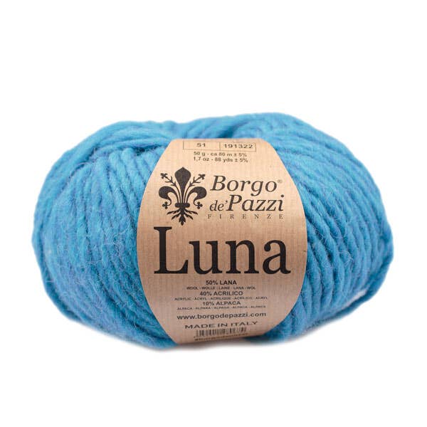 Borgo de' Pazzi - Firenze – Fio por atacado – Luna - Fio de lã multiuso em pacote com 10 novelos de 50 g30