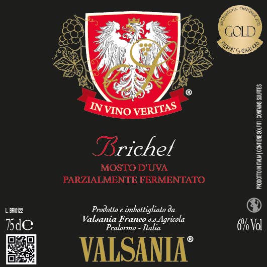 Chateau Valsania Vini Italia - Vendita all'ingrosso Vino rosso - BRICHET - vino dolce da aperitivo a bassa gradazione 6° vol.2