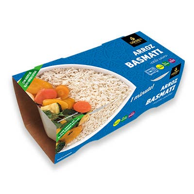 Golden Foods - Wholesale Rice - Express Basmati Rice / Vasitos de Arroz Basmati (2 x 125g )