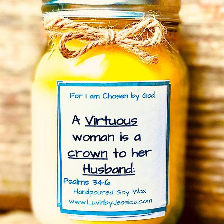 Bougie d'Écriture Chrétienne - Cadeau pour Elle & Maman pour la vente par LuvinbyJessica.etsy.com