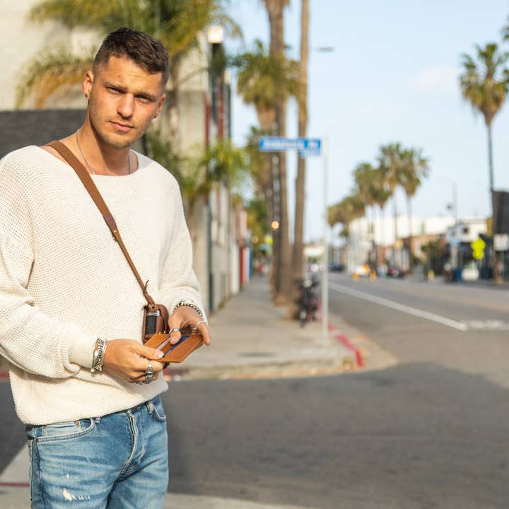 CASUPO - Vendita all'ingrosso Portafogli - Uomo - Regali per papà - Portafogli in pelle RFID - Uomo - Whiskey6