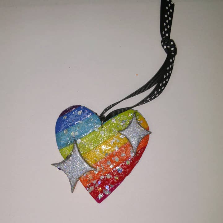 Pride Sparkle Ornaments for wholesale by The Crafty Queer