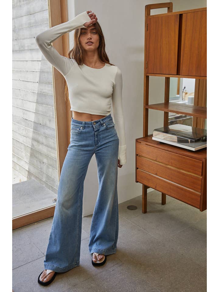 By Together - Wholesale Knit Top - Women's - S1146N | Knit Seamless Nylon Spandex Ribbed Crop Top3