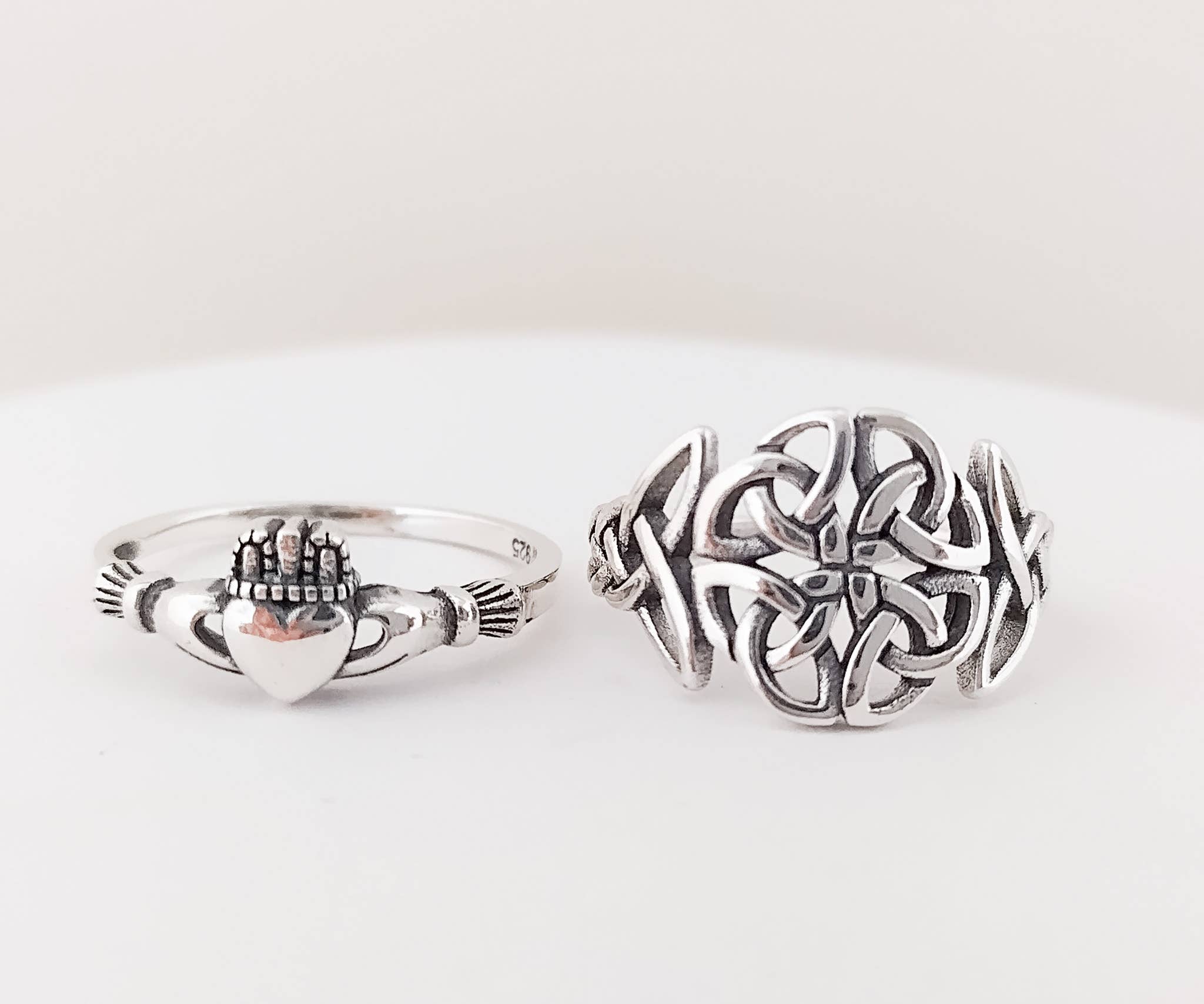 Piccadilly Pendants - Wholesale Jewelry Set - Sterling Silver Irish Claddagh Ring Set 1