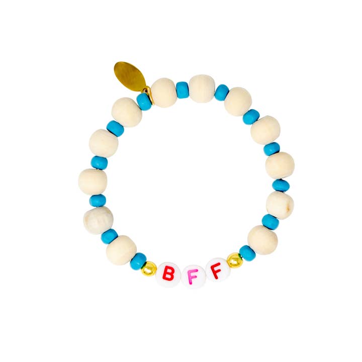 ZOMI GEMS – wholesale Pärlarmband – Barn – ”BFF” trä pärla armband torn