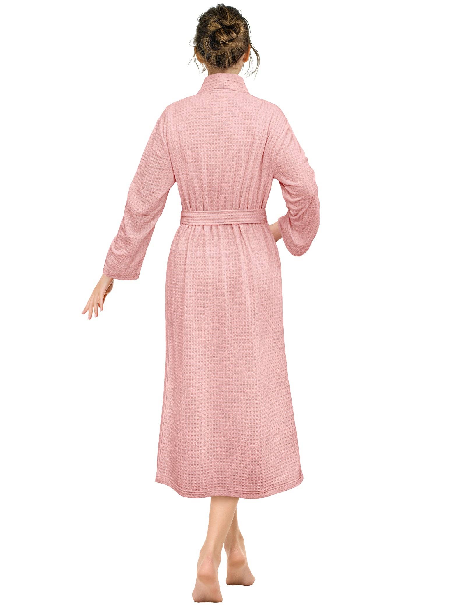 Pavilia - Wholesale Robe - Women's - Women's Waffle Texture Knit Robe6