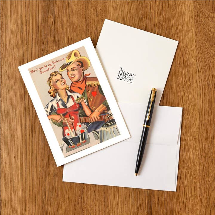 Found Image Press – wholesale Kontorsmateriel/Notecard Set – Gratulationskort VL-153 Vill du bli min Valentin, Älskling Co