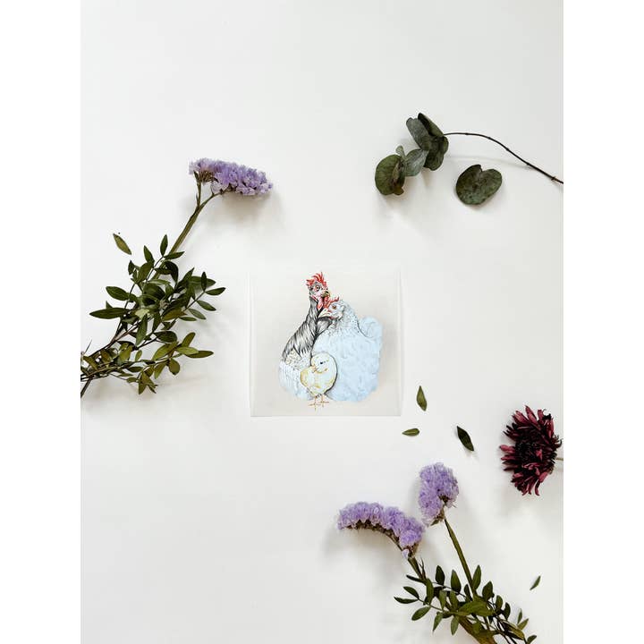 Overføringsfolie med strygebillede af hønsefamilie for engroshandel hos MiniDei